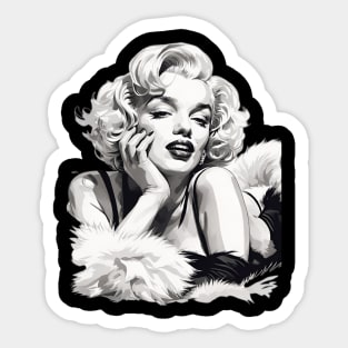 Marilyn Monroe Illustration Fanart Sticker